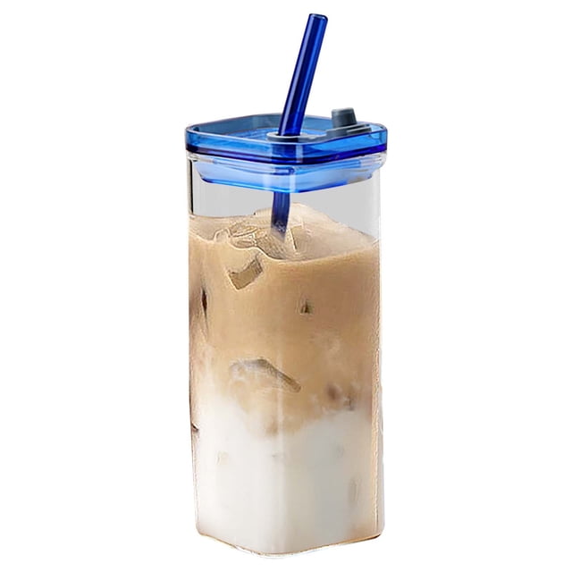 Tasse à Café en Verre 350 ml pour Boissons Chaudes Ou Froides avec Résistance aux Chocs Thermiques et Design Transparent