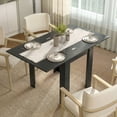 thumbnail image 2 of HOMCOM 55" Extendable Dining Table, Kitchen Table for 4-6 Person, Black, 2 of 10