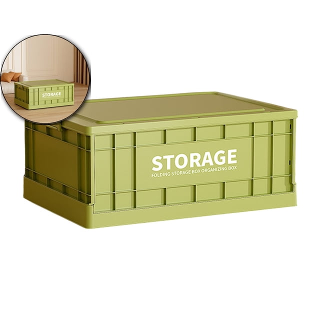 Dvruxg Storage Bins with Lids, Totes for Storage Stackable Collapsible Storage Bins for Garage, Camping, Outdoor, and Organization with Wheels and Totes