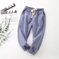 thumbnail image 2 of Toddler Boy Girl Sweatpants Athletic Joggers Pants Solid Color Elastic Waist Track Pants Spring Clothes, 2 of 3