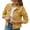 Yellow, variant on Women'S Basic Solid Color Button Down Denim Cotton Jacket With Pockets Denim Jacket Coat Women'S Denim Jackets White M