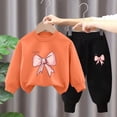 thumbnail image 3 of Pisexur Ensemble 2 Pcs pour Bébé Filles Garçons Automne Hiver Mode Décontractée Polaire Manches Longues Col Rond Chandails en Molleton et Pantalons Vêtements de Détente Imprimé Mignon Ensemble de Survêtement pour Enfants 3-8 Ans, 3 of 4