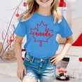 thumbnail image 2 of GDREDA Canada T-Shirts Imprimé Drapeau Filles T-Shirt à Manches Courtes Été Col Rond T-Shirt Coupe Décontractée T-Shirts Basiques, 2 of 4