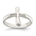 thumbnail image 1 of Bague Croix Freeform Verticale en Argent Sterling 925, 1 of 2
