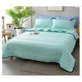 thumbnail image 1 of Birdeem Solid Color Washed Cotton Quilt, Reactive Print Anti-Fade, Compact Size for Sofa Bed & Travel, 1 of 8