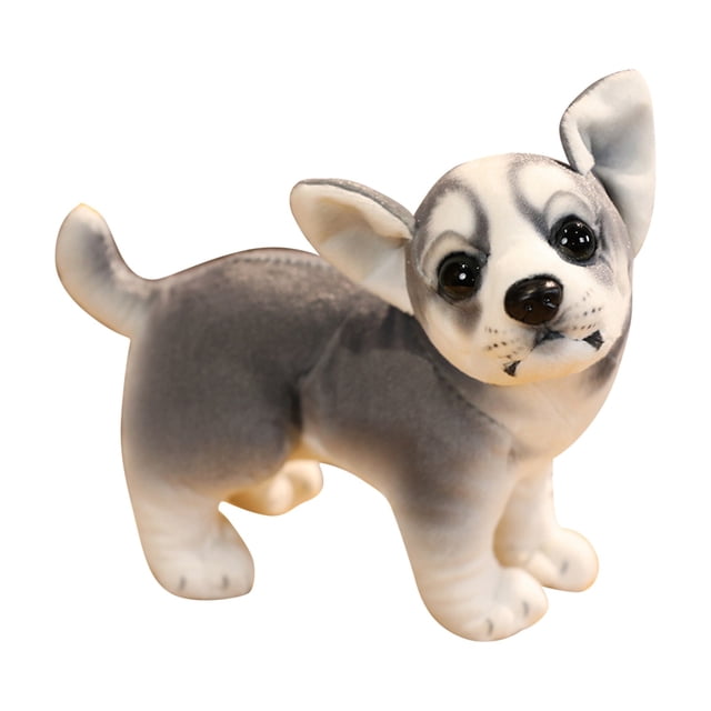 TIELUTT Mignon Chien de Compagnie Réaliste Jouet en Peluche Doux Jouet Chien de Compagnie Poupée en Forme Enfants