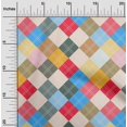 thumbnail image 2 of oneOone Cotton Flex Multicolor Fabric Check Sewing Material Print Fabric By The Yard 40 Inch Wide, 2 of 4