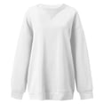 thumbnail image 3 of Jamicy Chandails en Molleton pour Femmes 2025 Nouvelle Mode Surdimensionné en Polaire Col Rond Chandail Décontracté Confortable Automne 2025 Mode Basique, 3 of 4
