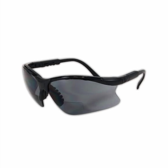 Gateway Safety 16MG25 Scorpion MAG Safety Glasses, 2.5 Diopter Magnification, Gray Lens, Black Frame