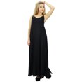 thumbnail image 3 of Bimba Robe Maxi Unie à Bretelles Spaghetti pour Femme pour l'Été, Tenue de Plage, Robe d'Été, 3 of 9