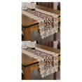 thumbnail image 2 of relayinert Comfortable Crochet Lace Table Runner For Easy Care Wedding Easy Wash Fitting wine red 40*120cm 2Set, 2 of 6