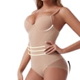 thumbnail image 4 of WZXFASHION Backless Body Shaper Bra Backless Shapewear Backless Bra Bodysuit Backless Strapless Shapewear Shapers Khaki L, 4 of 9