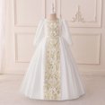 thumbnail image 2 of MKOSPLRT Robe Formelle à Manches Longues pour Filles 4-8 Ans Élégante Robe Brodée Robes Maxi pour Célébrations Culturelles Tenue de Fête, 2 of 9