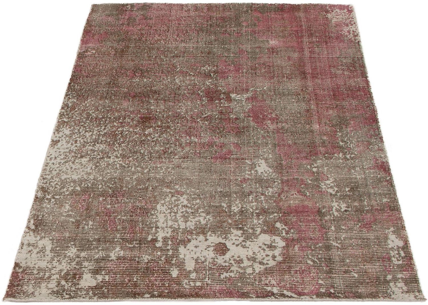 ECARPETGALLERY 5'0" x 7'8"  Contemporary Galleria Hand Loomed Area Rug for Living Room, Dining Room and Bedroom in Pink
