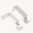 thumbnail image 3 of yuksok Ensemble de 2 Supports de Tringle à Rideaux Tringle à Rideaux Double Facile Sans Perçage Droit dans Blanc, 3 of 7