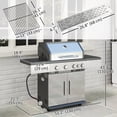 thumbnail image 2 of CoSoTower 4+1 Burner Liquid Propane Gas Grill Outdoor Portable BBQ with Side Burner, Warming Rack, Side Shelf, Storage Cabinet, Thermometer, 4 Wheels, Tank Holder, Silver, 2 of 7