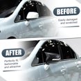 thumbnail image 2 of Unique Bargains 1 Pair Car Rear View Driver Passenger Side Mirror Cover Cap Overlay Black Carbon Fiber Pattern for Honda Civic 9th Gen Mirror Guard Covers Trims, 2 of 6
