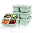 thumbnail image 1 of 1PC Snack Containers Reusable Bento Snack 4 Compartments Meal Acrylic Containers Vacuum Coffee Canister Fridge Containers for Organizing Three Compartment Food Container Toddler Lunch Container, 1 of 3