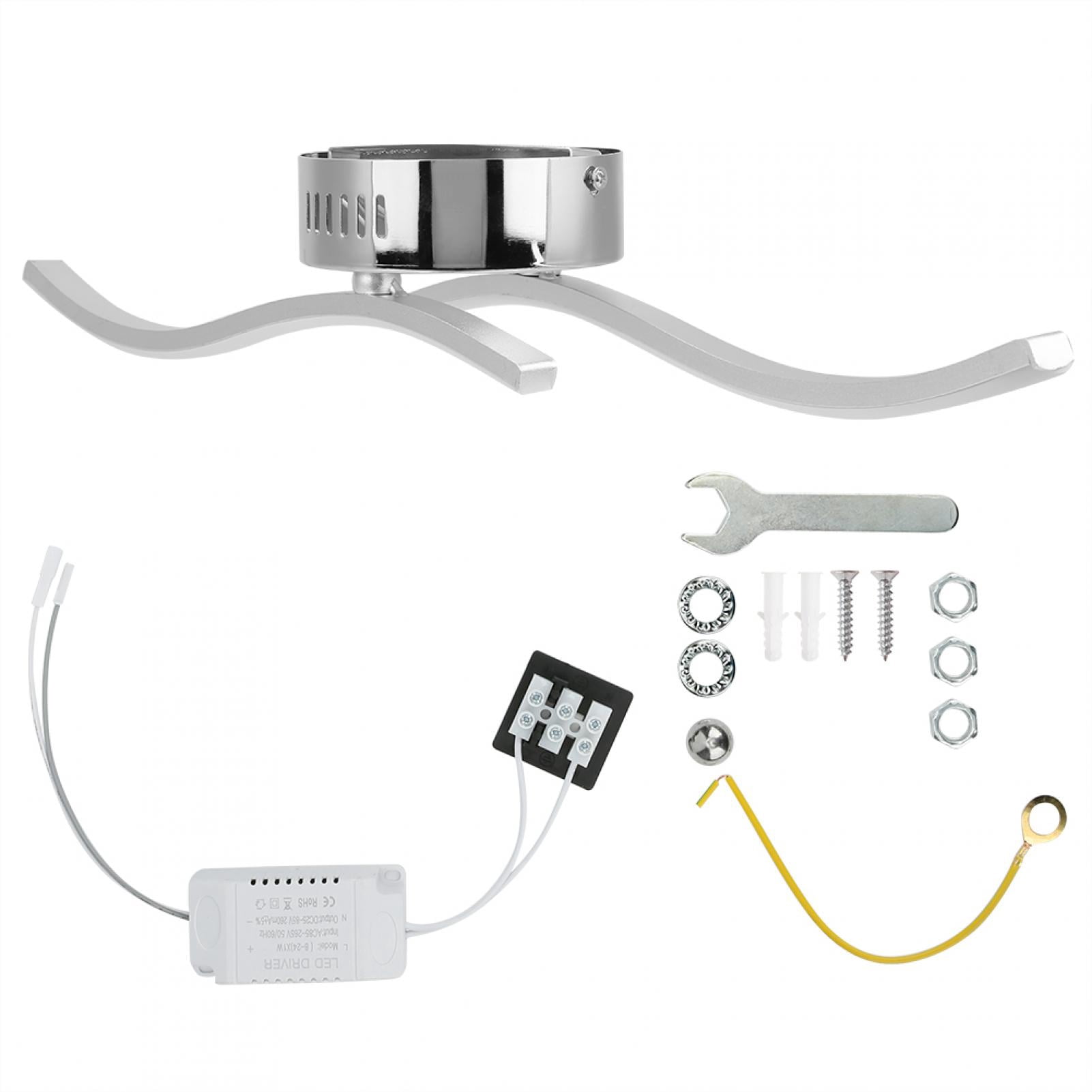 FLAMEEN Lampe de Plafond, Lumière LED Moderne Innovante Décoration Salon Blanc 85265V