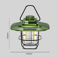 thumbnail image 3 of LED Camping Lamp Dimmable Retro Lighting with Hook for Outdoor Equipment (Black), 3 of 7