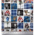 thumbnail image 1 of Soimoi Poly Georgette Fabric Check,Women & Camera Patchwork Decor Fabric Printed Yard 42 Inch Wide, 1 of 3