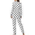 thumbnail image 3 of 2025 Ensembles de Pyjama pour Femmes Femmes Décontracté Col à Revers Bouton Pyjamas pour Femmes Imprimé à Pois Deux Ensemble de Pyjamas pour Femmes Grande Taille Pièce Pyjama à Manches Longues Shorty Pyjamas Femmes Pyjamas, 3 of 9