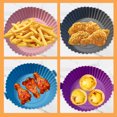 thumbnail image 2 of Reusable Air Fryer Liner Silicone Air Fryer Pot Easy Cleaning Round Silicone Liner Replacement for, 2 of 8