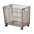 thumbnail image 4 of DOLITY Metal Mesh Rolling Laundry Basket Cart for Children Room Movable Storage Bin Size L, 4 of 9