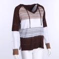 thumbnail image 3 of Womens Pullover Hoodie Sweaters Color Block Long Sleeve Sweatshirts Lounge Hoodie Tops, 3 of 8
