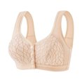 thumbnail image 1 of Virmaxy Womens Wireless Bra Lace Plus Size Gathering Underwear Everyday Bra Color Comfortable Hollow Out Perspective Bra Underwear No Rims Yellow-4 38/85, 1 of 7