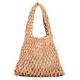thumbnail image 2 of Cotton Thread Handbags Straw Woven Hollow Net Shopping Beach Vacation Purses, 2 of 8