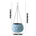 thumbnail image 3 of Zenithome Panier de Plantation Suspendu en Rotin avec Conception de Barrière à l'Eau Empêche la Rotation des Racines Pot de Plante en Plastique Intérieur Extérieur pour Succulentes Lierre, 3 of 6
