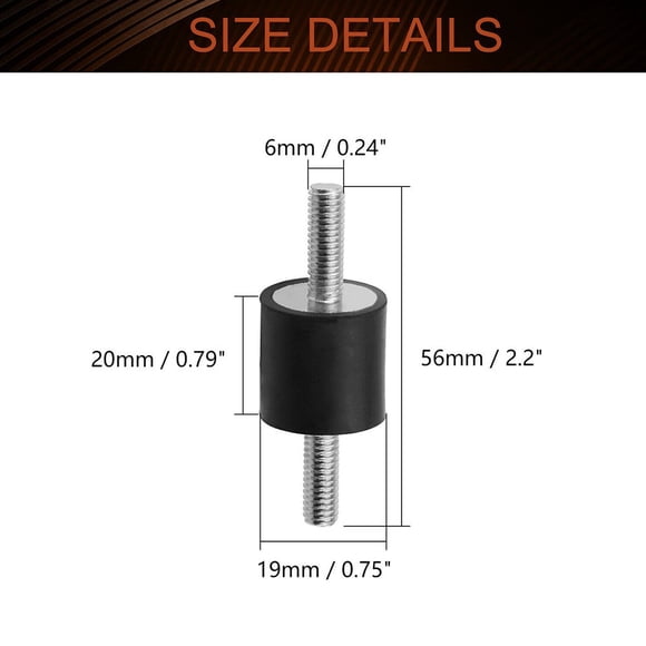 1PCS M3-M5-M6 Anti Vibration Silentblock Boat Car Bobbin Rubber Mounts For Air Compressors Electric Welding Machines Pumps