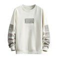 thumbnail image 1 of PMUYBHF Chandails en Molleton pour Hommes Sans Capuche Fermeture Éclair Complète Chandail en Molleton Patchwork Col Rond Manches Longues Léger Chandail en Molleton Décontracté Chandail d'Entraînement pour Hommes Chandails en Molleton pour Hommes Grands, 1 of 7
