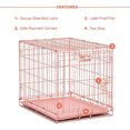 thumbnail image 3 of Midwest Icrate – Porte simple rose de 24 po pour chiens, 3 of 6