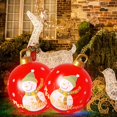 thumbnail image 2 of 60cm Inflatable Christmas Ball with Light Glow Giant Atmosphere Ball Home Garden, 2 of 8