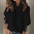 thumbnail image 4 of 2025 Chandails Mignons Unis pour Dames avec Nœud, Couleur, Boutons, Manches, Chandail Tricoté, Chandails pour Femmes, Chandail Décontracté, Chaud, 4 of 4