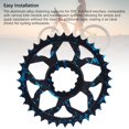 thumbnail image 4 of 36T Bike Chainring, 7075 Aluminum Alloy Lightweight Positive Negative Tooth Round Chainwheel Easy Installation Chainring Chainwheel for GXP Road Bikes, 4 of 7