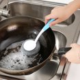 thumbnail image 2 of EeaseCA Handle Wire Brush Cleaning Ball Scourer Dish Washing Kitchen Cleaning (Blue), 2 of 6