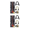 thumbnail image 1 of tredstone 5x USB 3 Riser Board VER009S GOLD PCI-E 1x to 16x Powered 60cm PCIe Extender Red Slot+Black Wire 2Set, 1 of 6