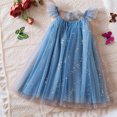 thumbnail image 1 of LOVZFMLL Girls' Summer Short Sleeve Printed Round-Neck Embroidery Mesh Princess Bow Skirt, 1 of 2