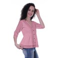 thumbnail image 2 of Moomaya Haut Péplum en Coton pour Femmes Tunique en Coton à Col en V Blouse Ethnique, 2 of 6
