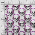 thumbnail image 1 of oneOone Rayon Purple Fabric Skull Sewing Craft Projects Fabric Prints By Yard 56 Inch Wide, 1 of 5