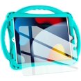 thumbnail image 1 of iPad 10.2 case, AmPm iPad 9th/8th/7th Generation Case for Kids with Tempered Glass Screen Protector and Strap, Silicone Shockproof iPad 10.2 inch 2021 Case(Pink), 1 of 7