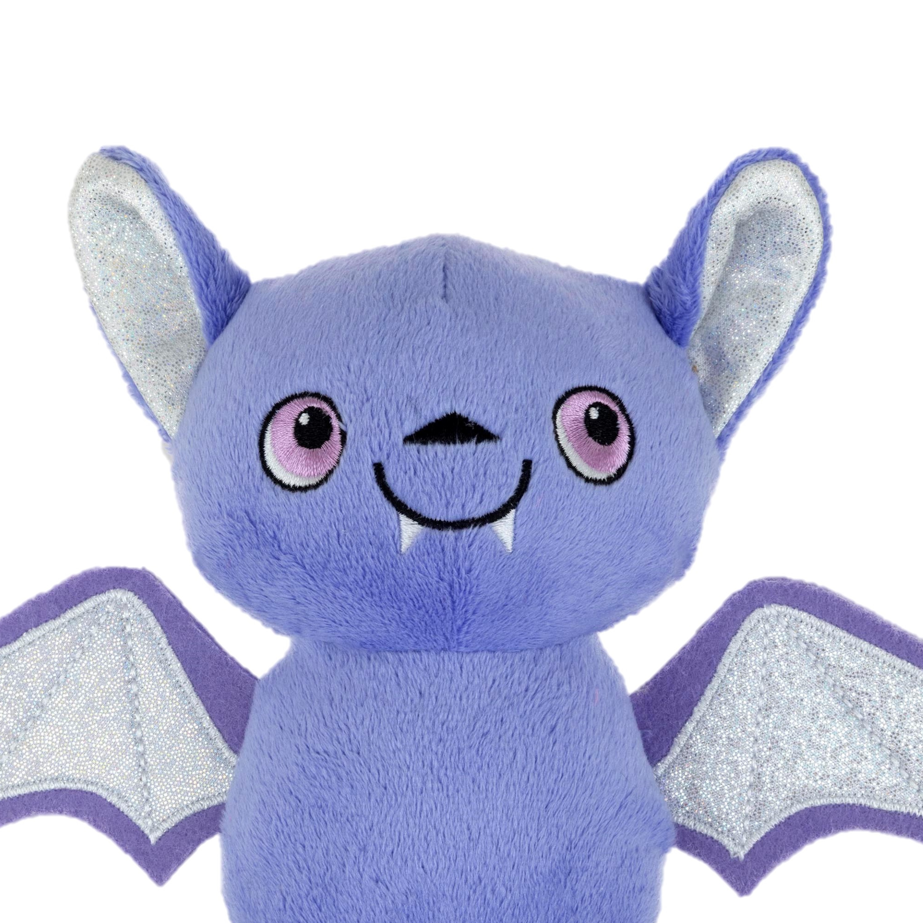 Vibrant Life Halloween Jouet pour chien en peluche grinçante de 6.5 pouces, Chauve-souris violette