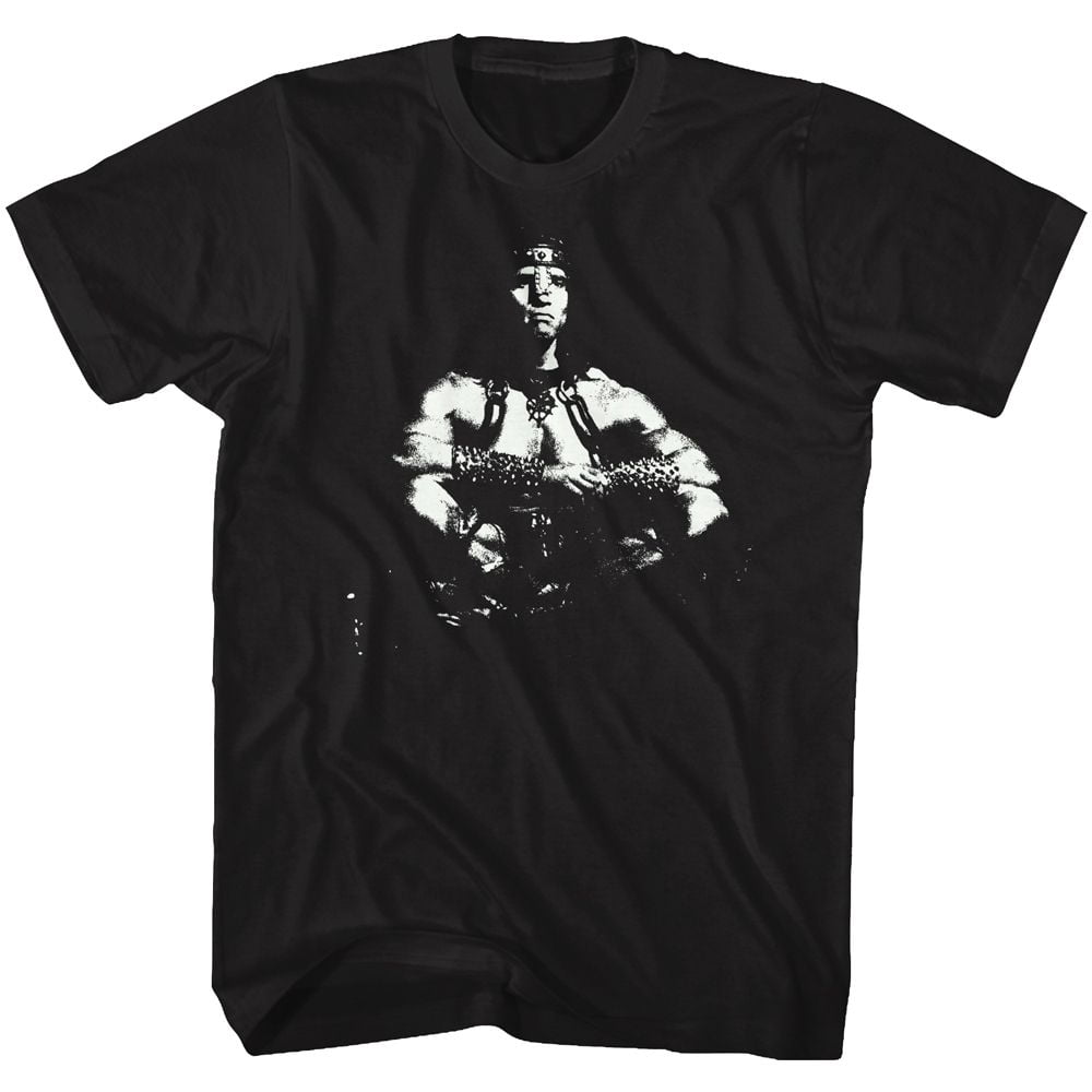 Conan The Barbarian Sitting Bull Black Adult T-Shirt