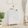 thumbnail image 1 of vidaXL Sideboard High Gloss White 70x34x90 cm Engineered Wood, 1 of 5