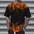 thumbnail image 1 of Qertyioot T-shirt Imprimé à Col Rond pour Homme, Mode Estivale Décontractée, Haut Hipster, Chemises, 1 of 5
