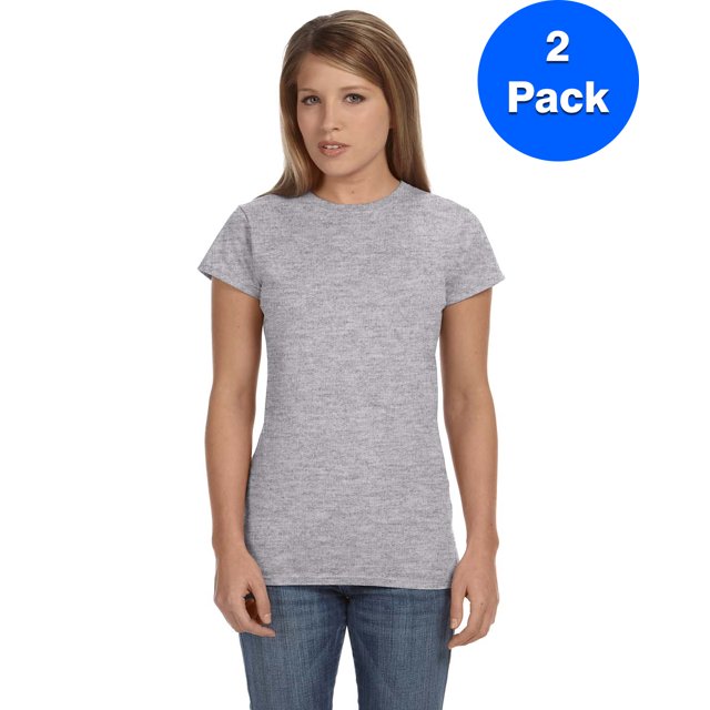 Gildan T-Shirt Ajusté Softstyle pour Femmes - G640L (Lot de 2)