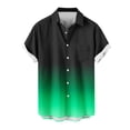 thumbnail image 1 of fatyb Button down Shirts for Men Short Sleeve Lightweight Beach Shirts Summer Gradient Collar Blouses, 1 of 4